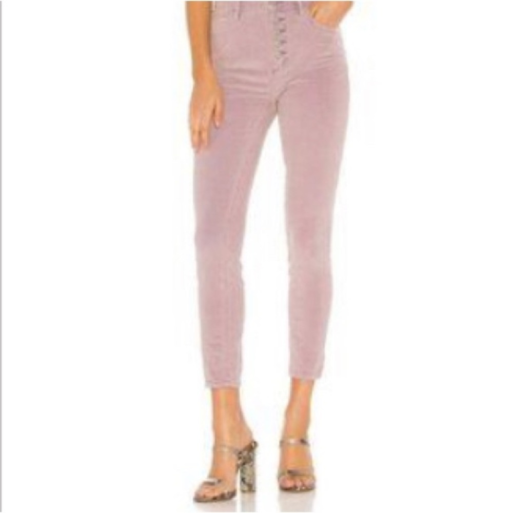 Free People Sun Chaser Corduroy Skinny Ankle Jeans in Frosted Lilac, Size 25